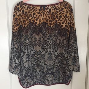 Lace and Leopard Top